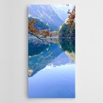 Ağaç Dalı Göl Manzara Panoramik Kanvas Tablo