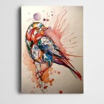 Kuş Renkler Kanvas Tablo