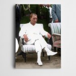 Atatürk Beyaz Takım Elbiseli Kanvas Tablo