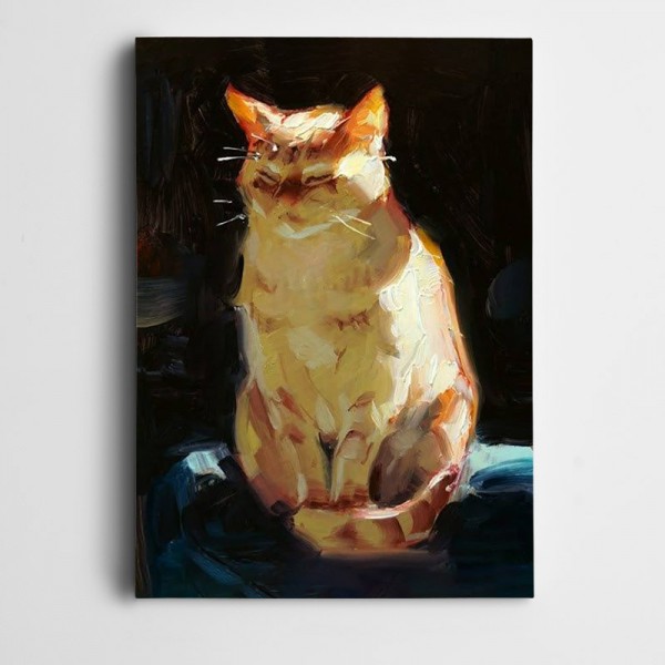 Sarı Kedi Kanvas Tablo