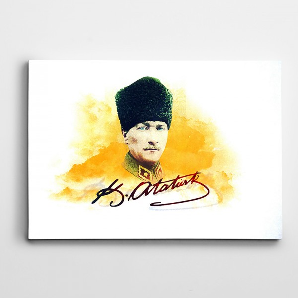 Atatürk İmzası Kanvas Tablo