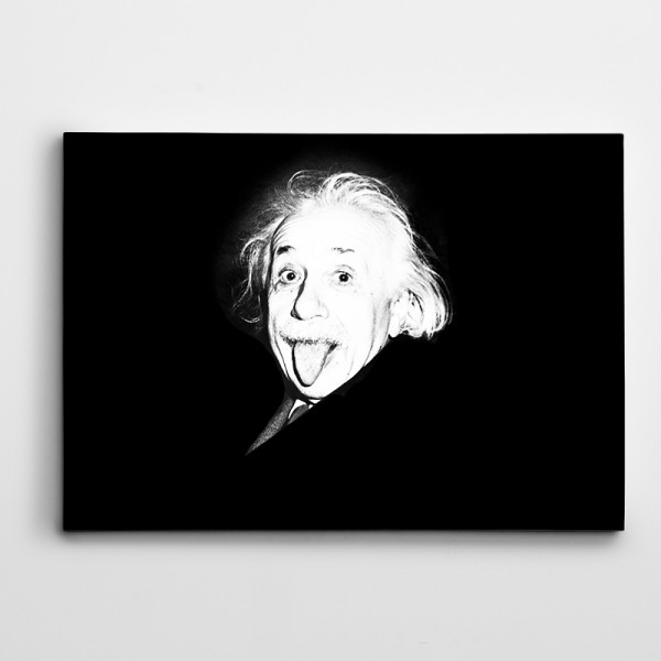 Einstein Siyah Beyaz Kanvas Tablo