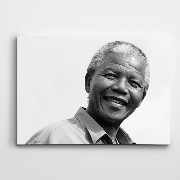 Mandela Siyah Beyaz Kanvas Tablo