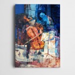 Müzisyen Çello Dekoratif Kanvas Tablo