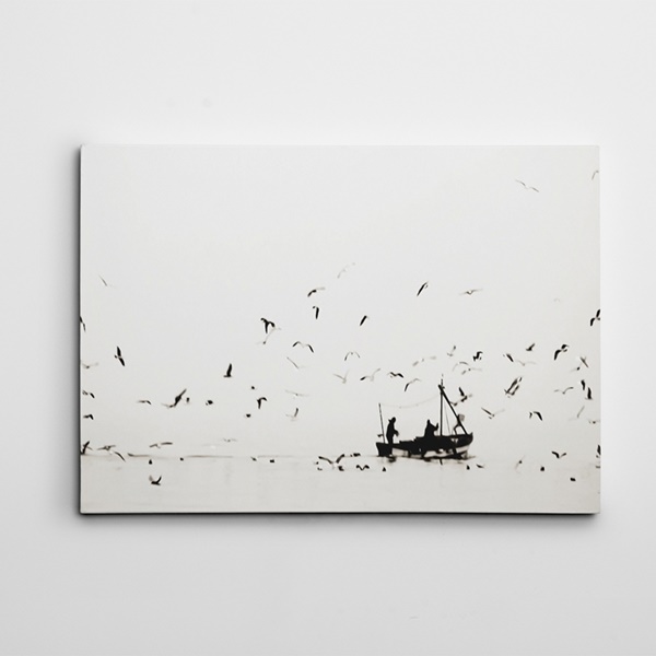 Tekne ve Balıkçılar   Kanvas Tablo