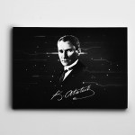 Atatürk ve İmza Kanvas Tablo