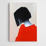 Saçlar ve Kırmızı Modern Sanat Kanvas Tablo