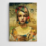 Renkli Portre Modern Sanat Kanvas Tablo