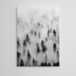 Ağaç ve Bulutlar   Mini Kanvas Tablo