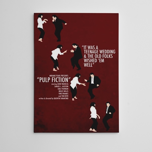 Pulp Fiction 4 Mini Kanvas Tablo