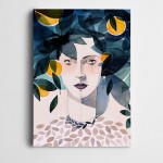 Portakal Kadın Dekoratif Kanvas Tablo