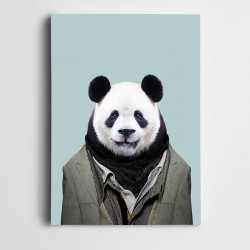 Atkılı Panda Kanvas Tablo