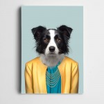 Sarı Ceketli Köpek Kanvas Tablo