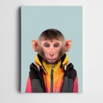 Sarı Montlu Maymun Kanvas Tablo