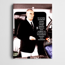 Atatürk Gerçek Fedakarlık Kanvas Tablo