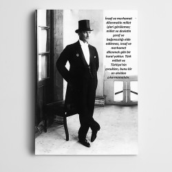  Atatürk Çalışkanlık Kanvas Tablo
