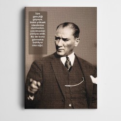Atatürk Gençliğe Hitabe Kanvas Tablo