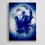 Atatürk Portre Mavi  Kanvas Tablo
