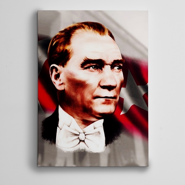 Atatürk Bayrak ve Anıtkabir Kanvas Tablo