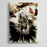Atatürk Cephe ve Türk Bayrağı Kanvas Tablo