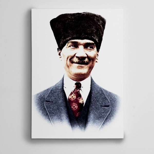 Atatürk Mavi Ceketli Kanvas Tablo
