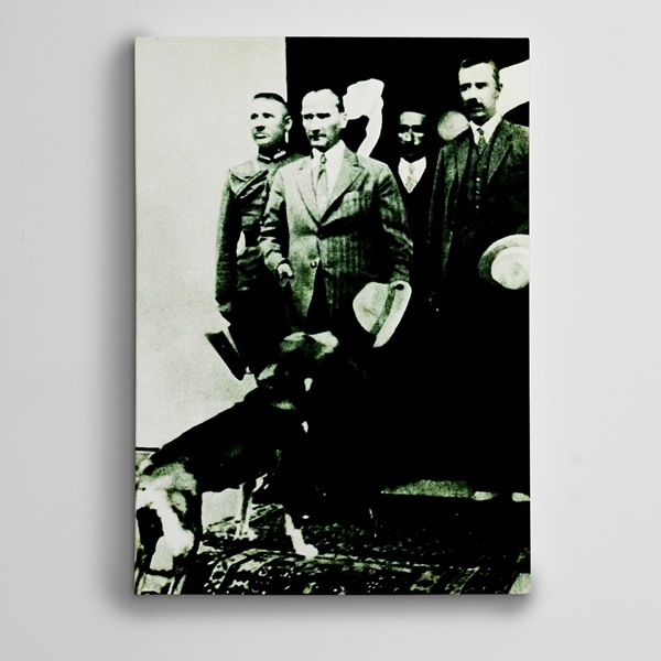 Atatürk Siyah Beyaz 10 Kanvas Tablo 