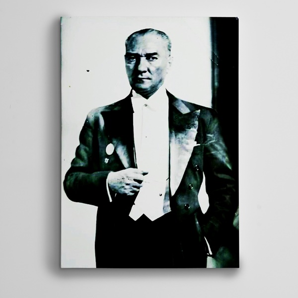 Atatürk Siyah Beyaz 11 Kanvas Tablo