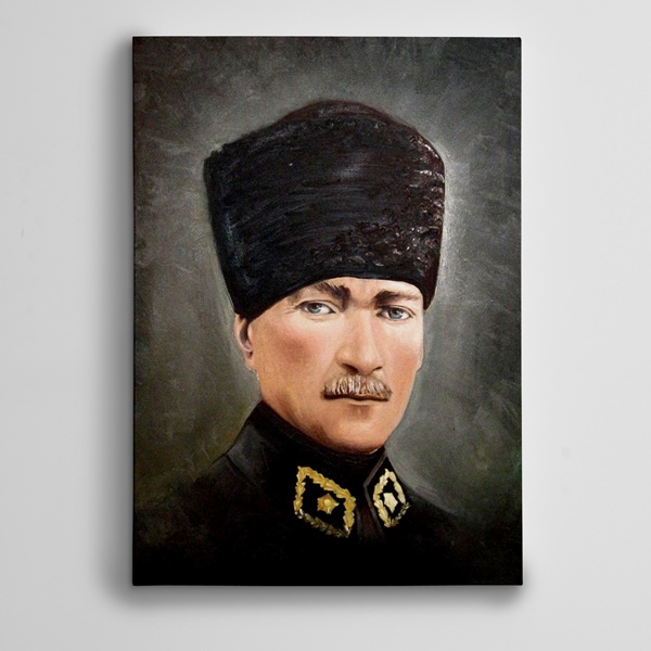 Atatürk Yağlıboya  Kanvas Tablo