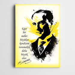  Atatürk Bilinç Kanvas Tablo