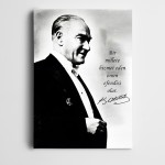Atatürk Efendilik Hizmettedir Kanvas Tablo