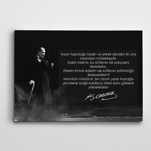 Atatürk Kadın Erkek Eşitliği  Kanvas Tablo