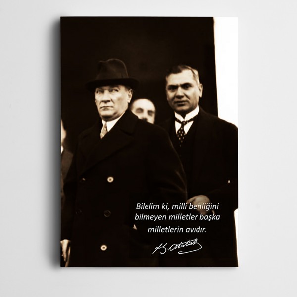 Atatürk Milli Bilinç Kanvas Tablo