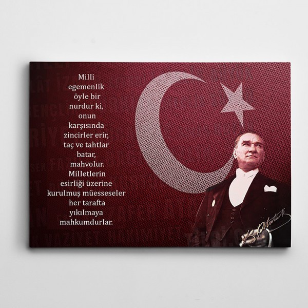 Atatürk Milli Egemenlik Kanvas Tablo