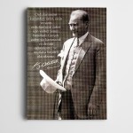 Atatürk Gerçek Zafer Öğretimle Olur Kanvas Tablo