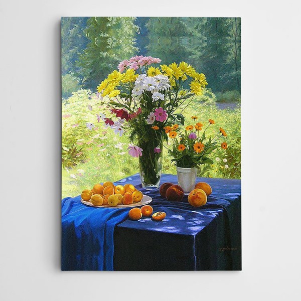 Masada Çiçekler Ve Meyveler Kanvas Tablo