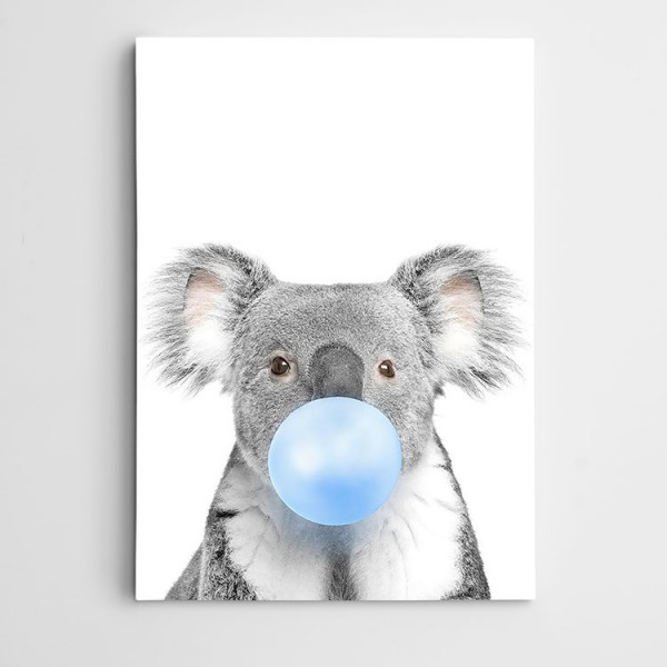 Mavi Sakızlı Koala Kanvas Tablo
