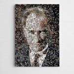 Atatürk Portreler Mozaik Kanvas Tablo
