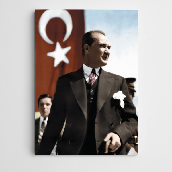 Atatürk Türk Bayrağı Kanvas Tablo