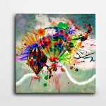 Renkli Balonlar Modern Kare Kanvas Tablo