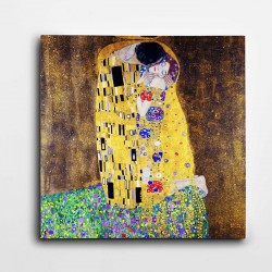 Gustav Klimt The Kiss Kare Kanvas Tablo