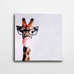 Zürafa Modern Sanat Kare Kanvas Tablo