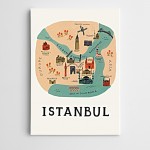 İstanbul Suriçi Modern Sanat Kanvas Tablo