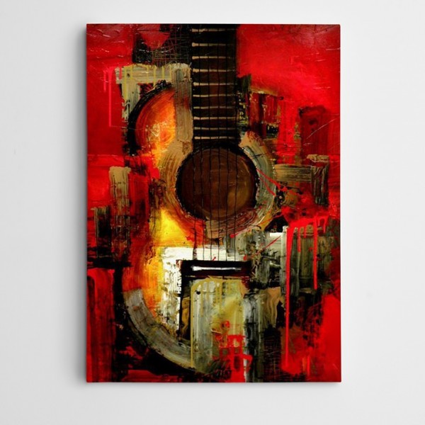 Gitar Modern Sanat Kanvas Tablo