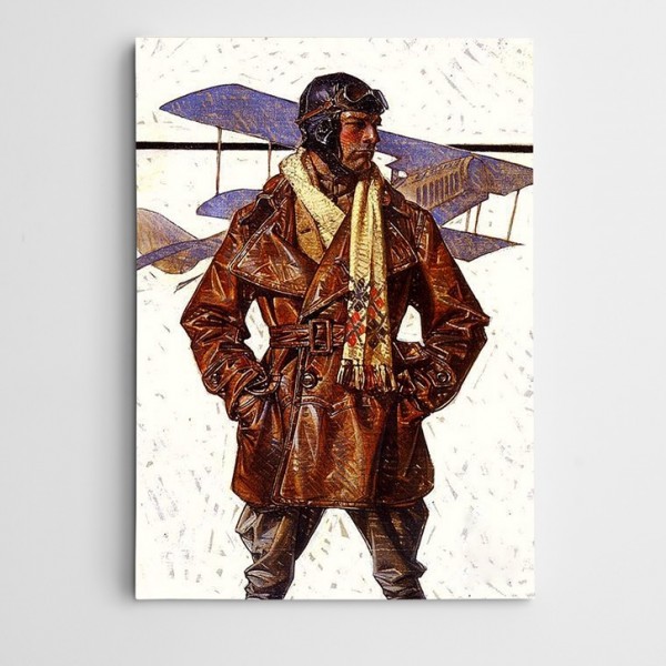 Uçak ve Pilot Modern Sanat Kanvas Tablo