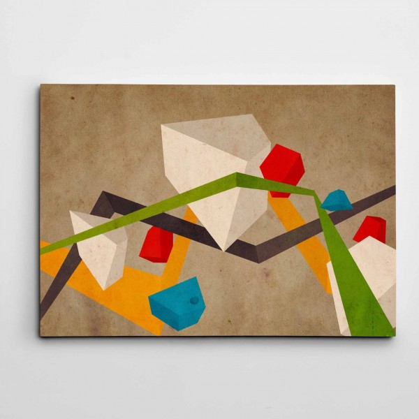 Geometri ve Renkler Modern Sanat Kanvas Tablo