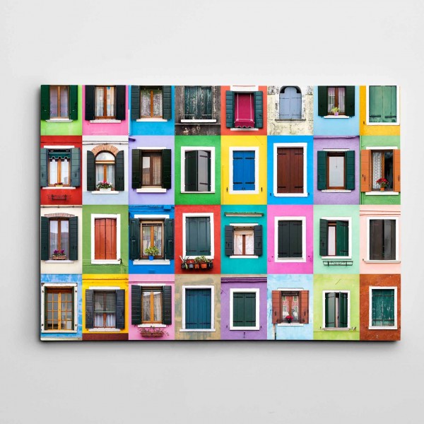 Pencereler Modern Sanat Kanvas Tablo