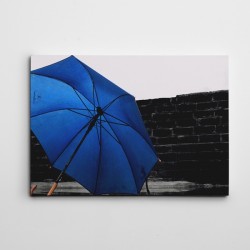 Mavi Şemsiye Kanvas Tablo
