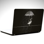 Şemsiyeli Kurbağa Laptop Sticker 