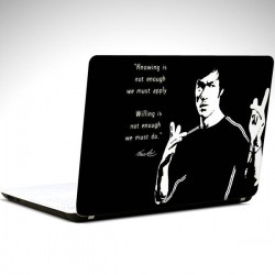 Bruce Lee Siyah Beyaz Laptop Sticker