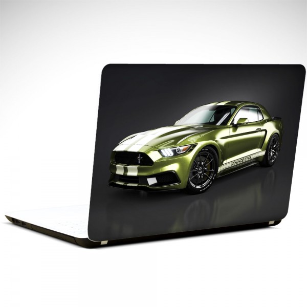 Yeşil Ford Mustang Laptop Sticker